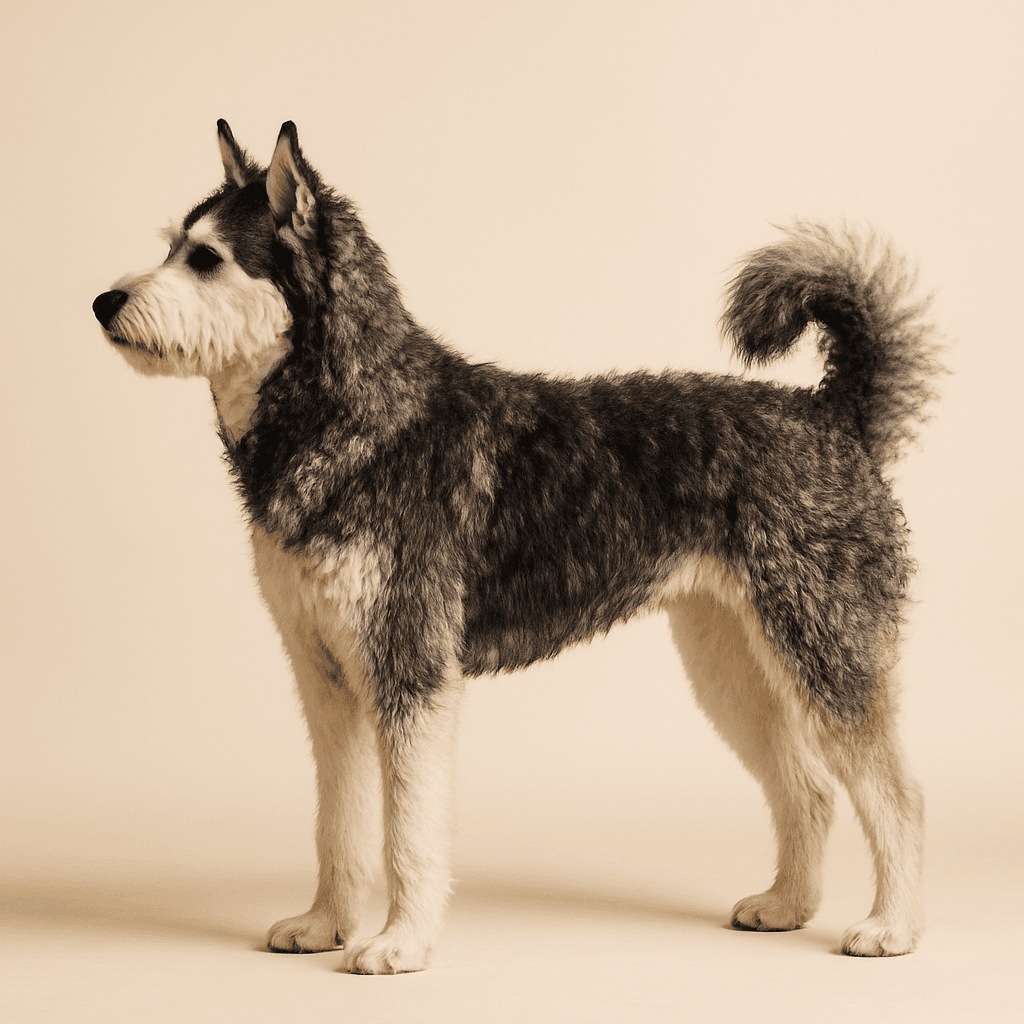 Huskydoodle side view