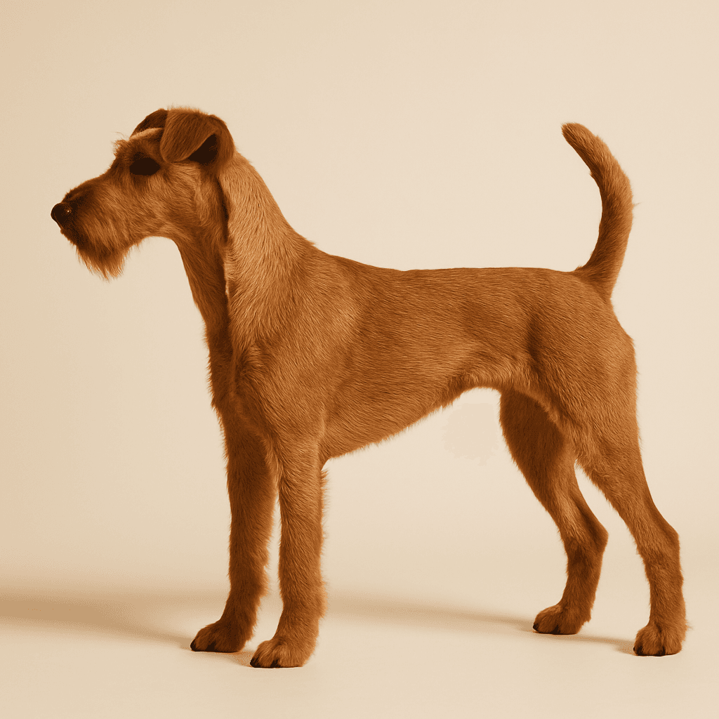 Irish Terrier side view