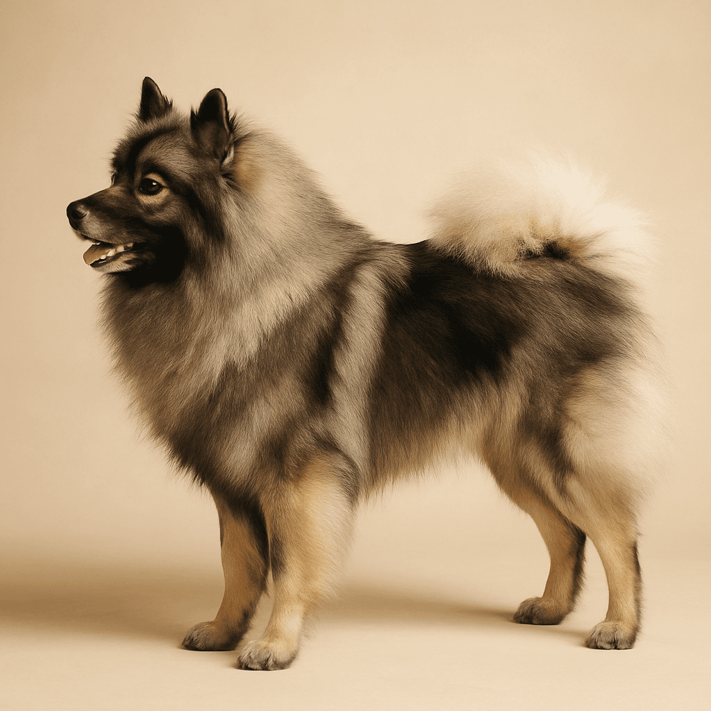 Keeshond side view
