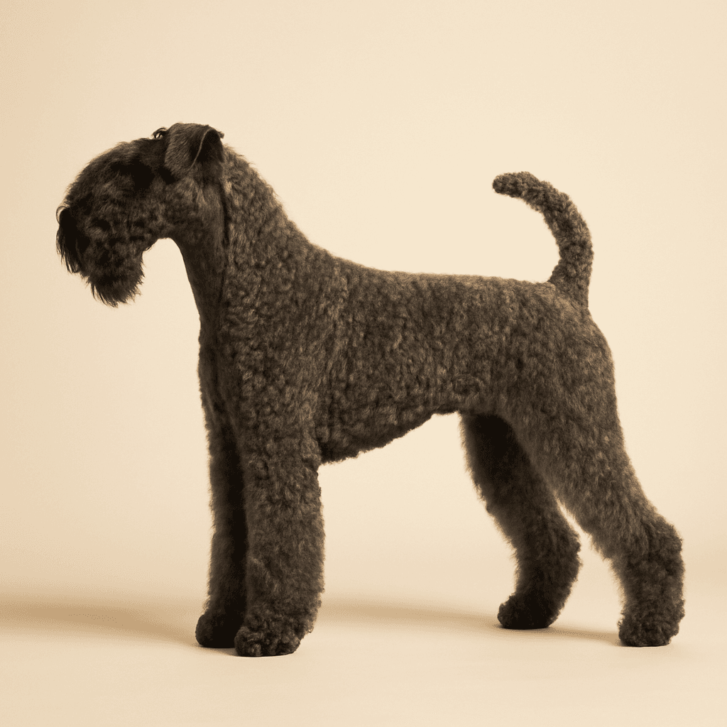 Kerry Blue Terrier side view