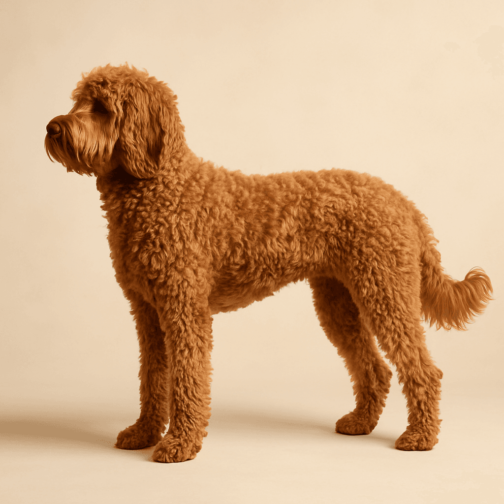 Labradoodle side view