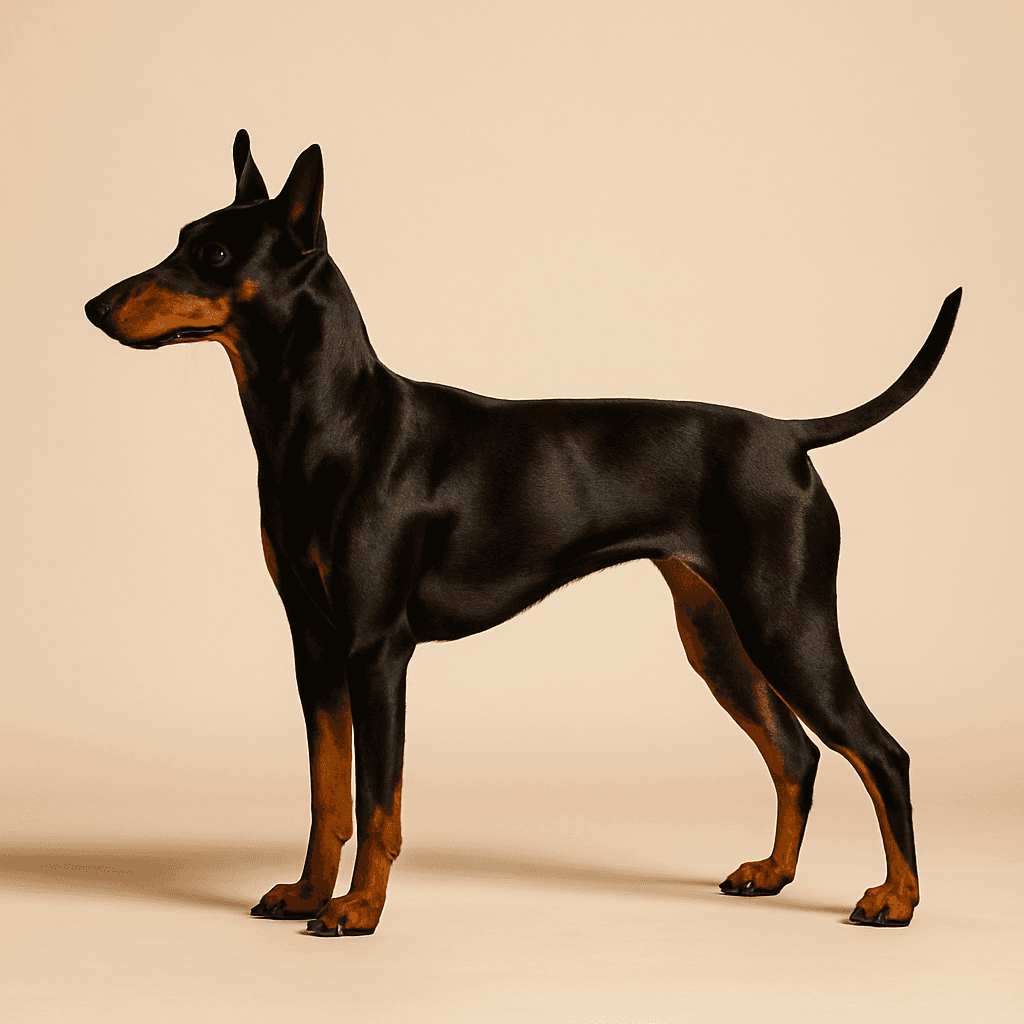 Manchester Terrier side view