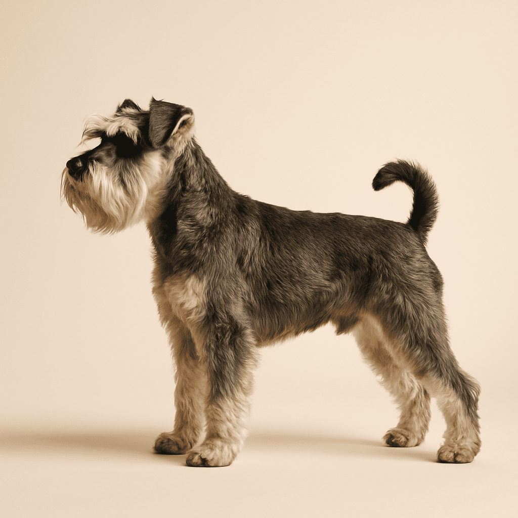 Miniature Schnauzer side view