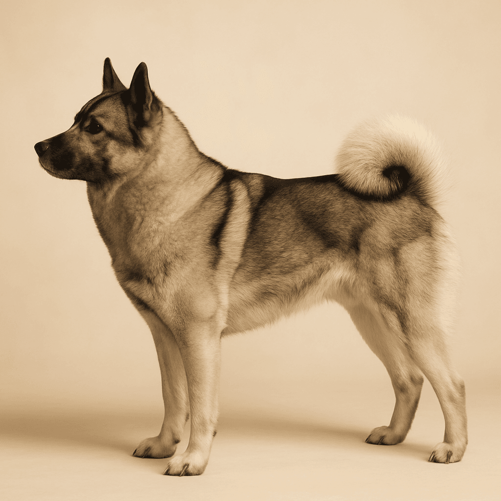 Norwegian Elkhound side view