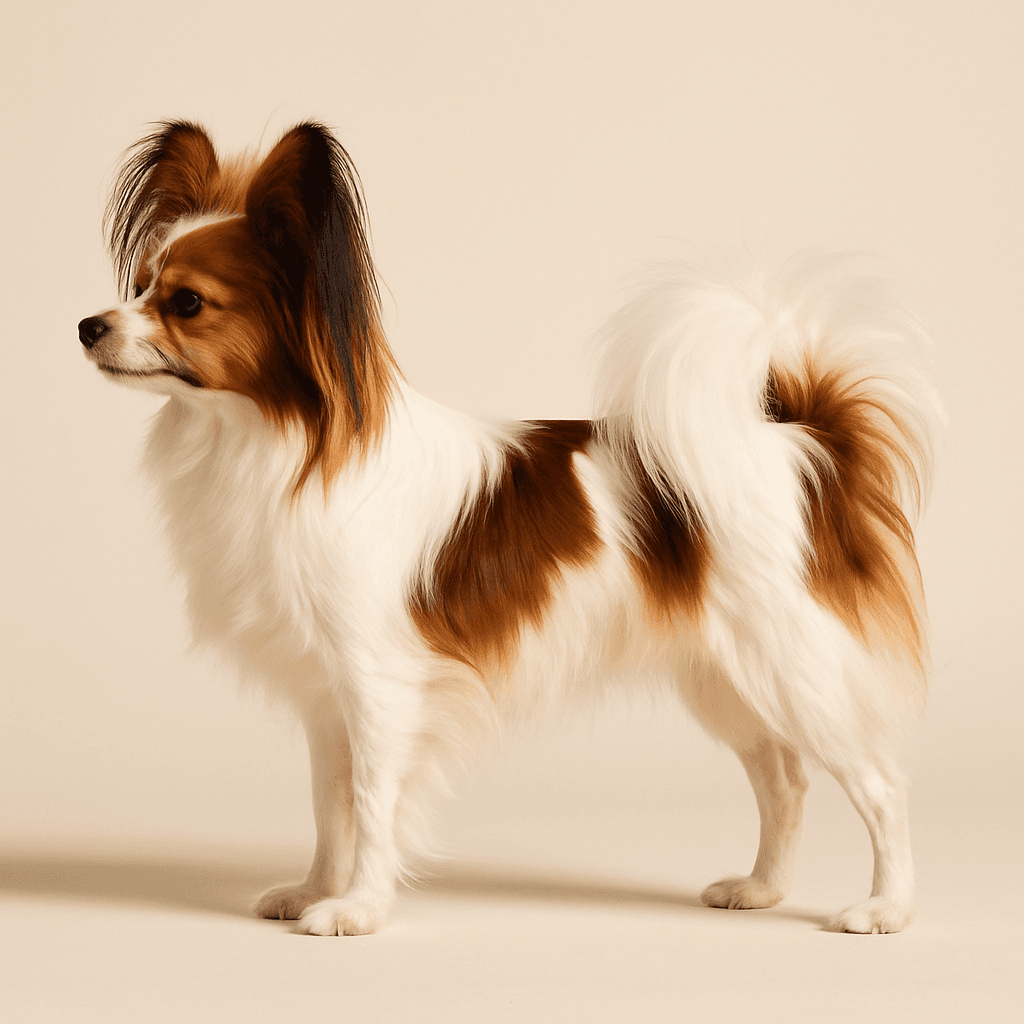 Papillon side view