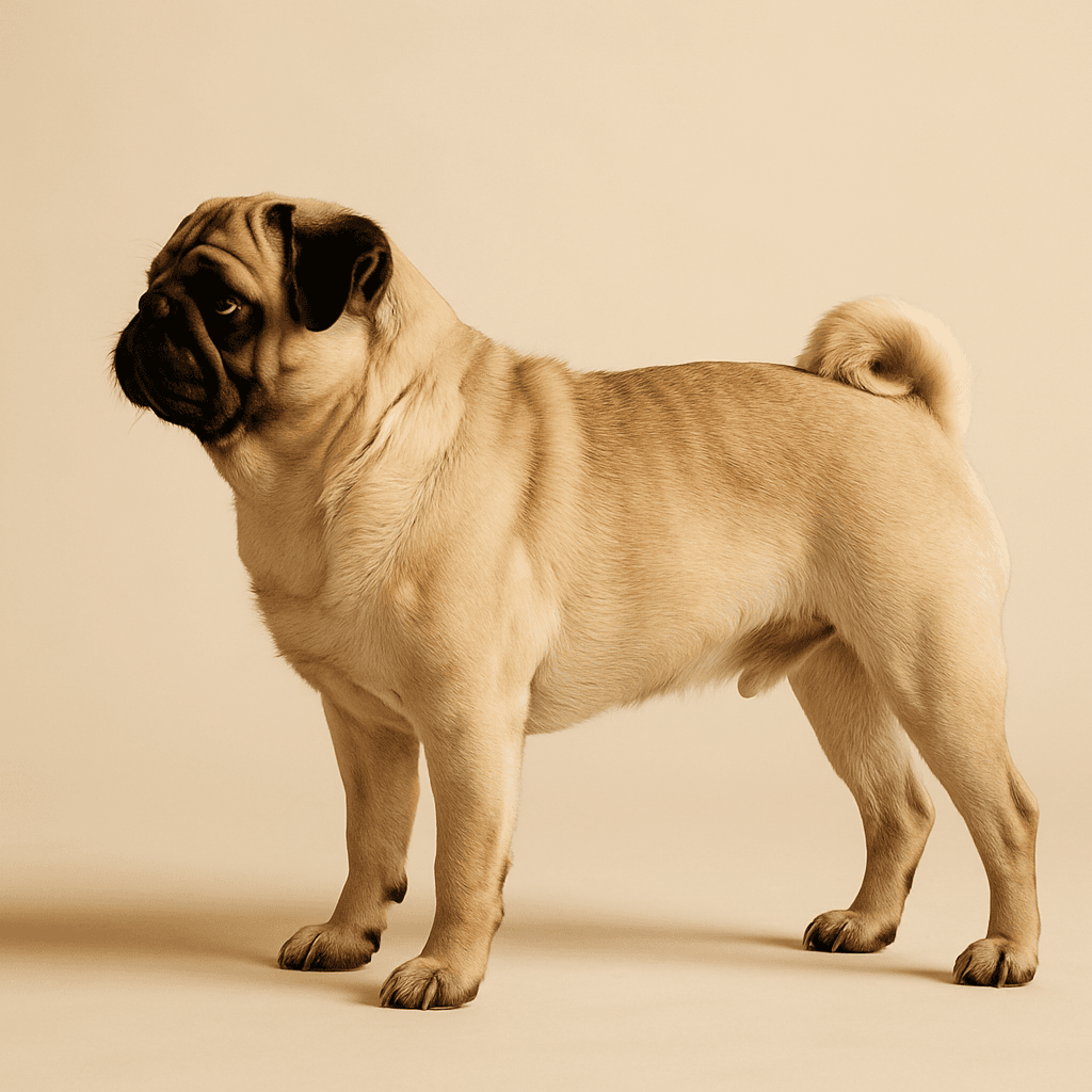 Pug side view
