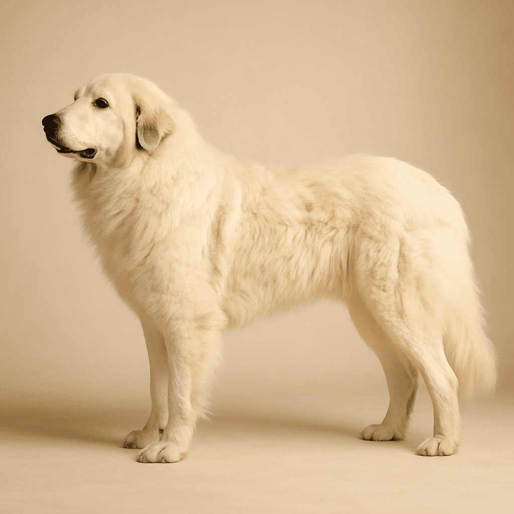 Pyrenean Mountain Dog side view