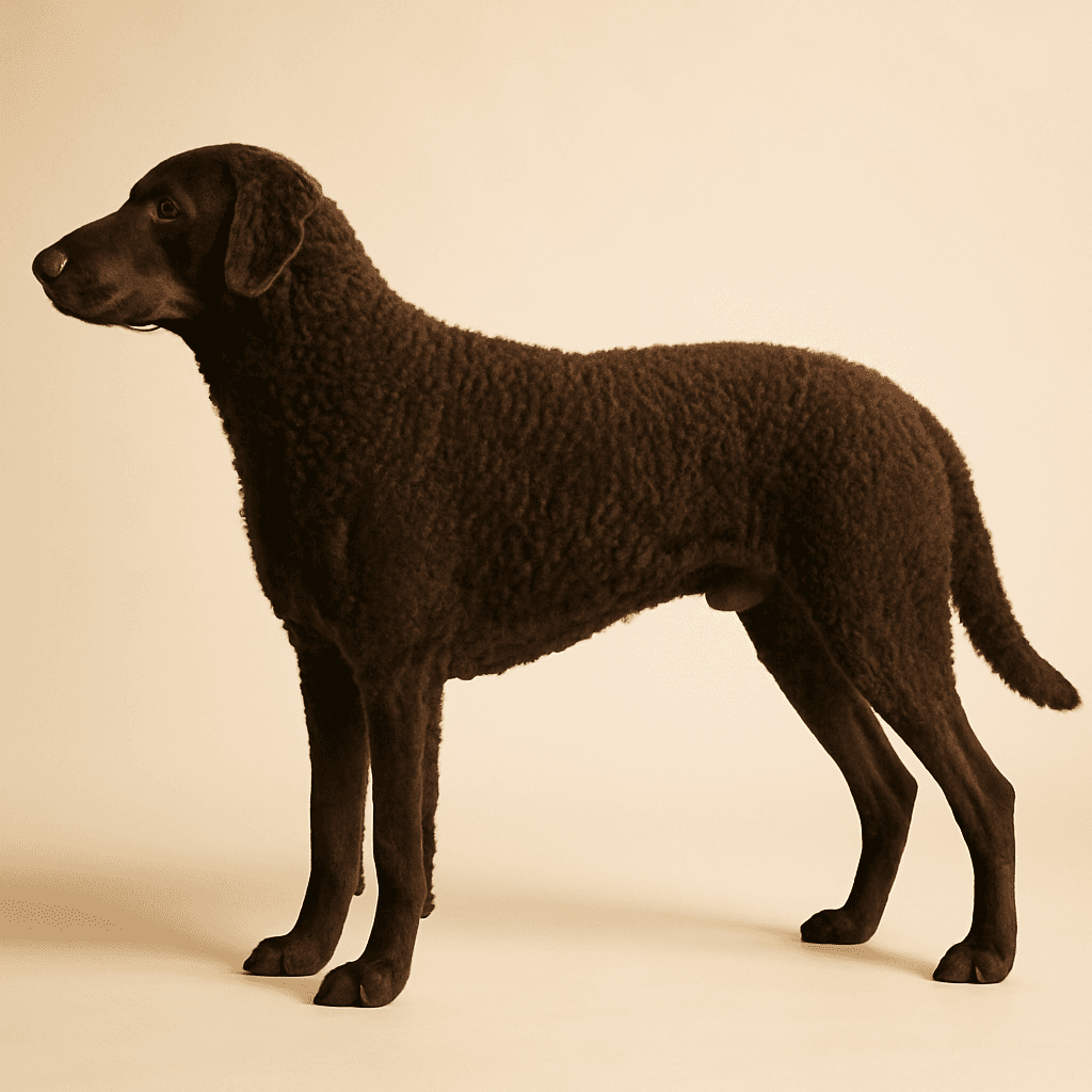 Retriever (Curly Coated) side view