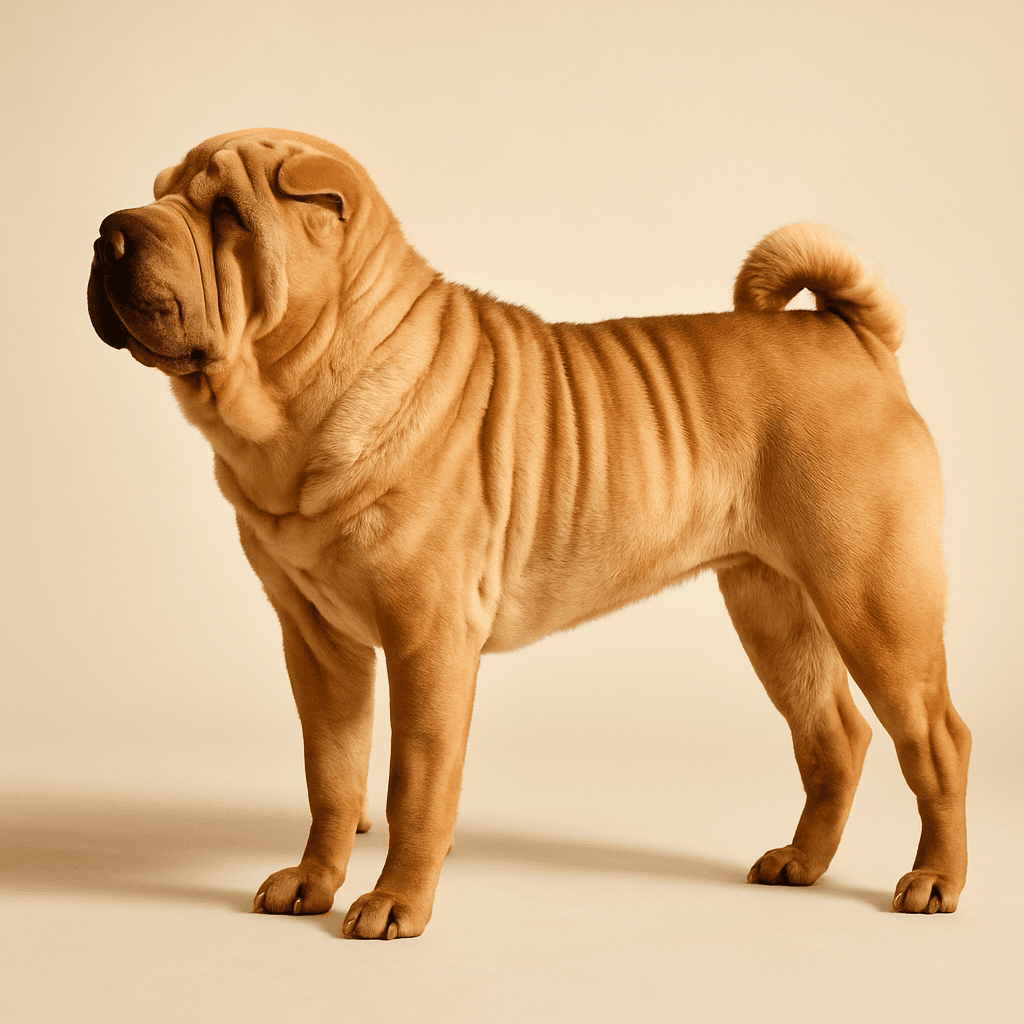 Shar Pei side view