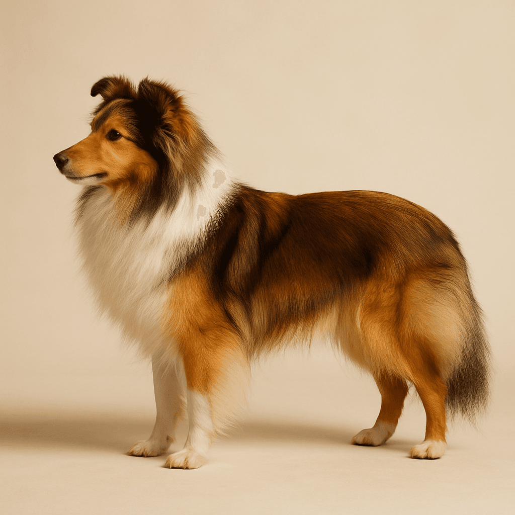 Shetland Sheepdog side view