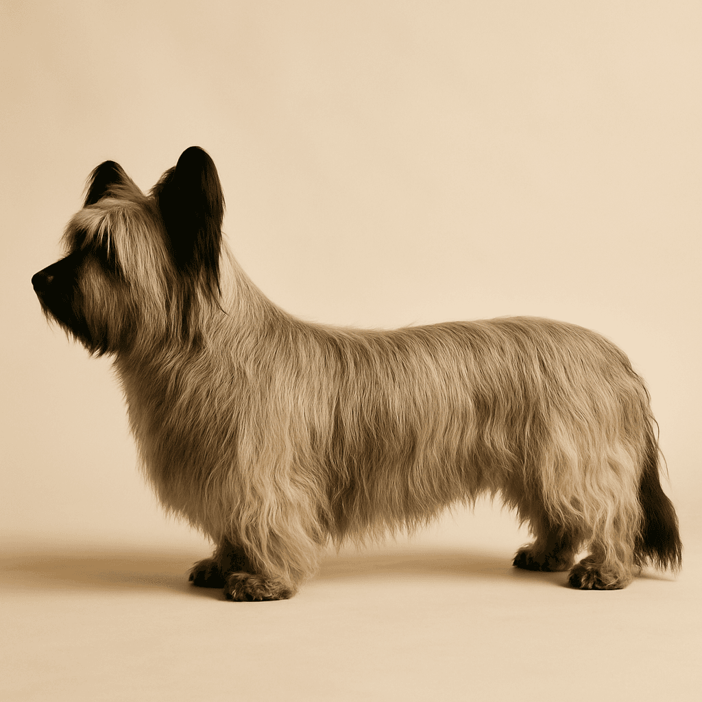 Skye Terrier side view