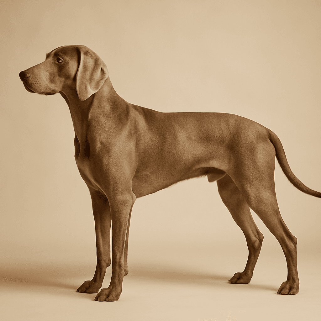 Weimaraner side view